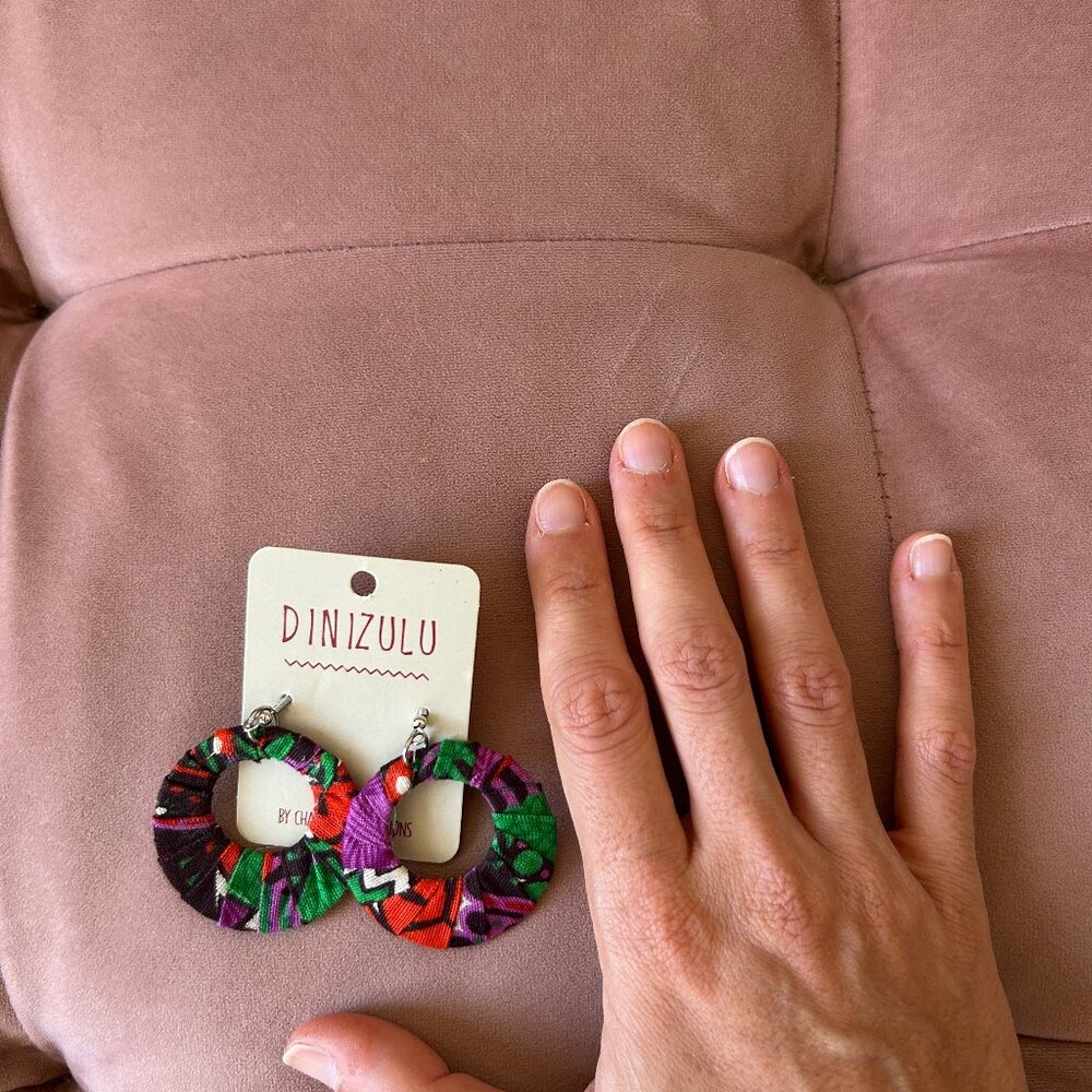 Colorful African earrings